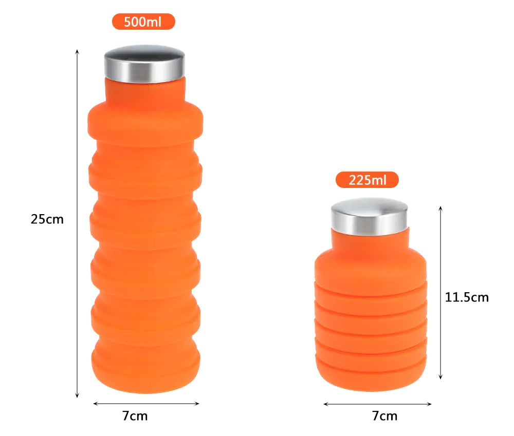 Collapsible Silicone Water Bottle for Outdoor Sports