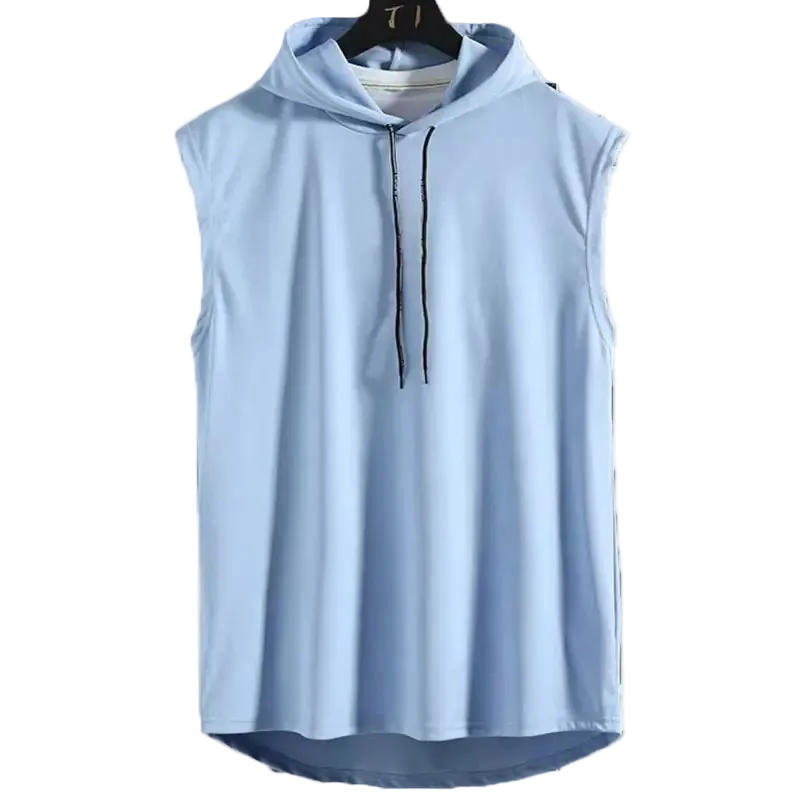 Men's Casual Hooded T-Shirt & Sports Vest Combo