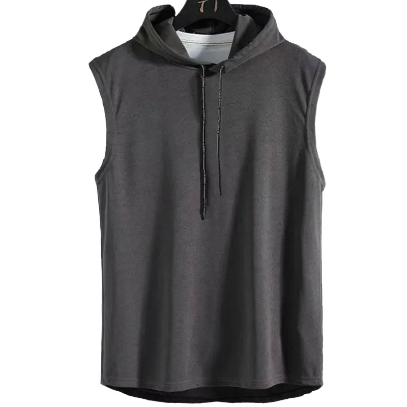 Men's Casual Hooded T-Shirt & Sports Vest Combo