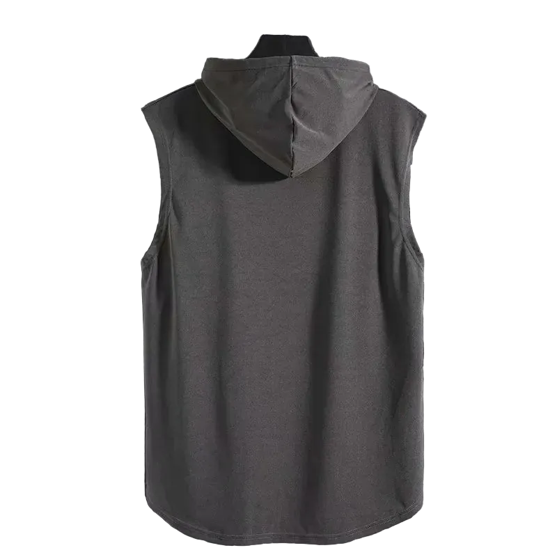 Men's Casual Hooded T-Shirt & Sports Vest Combo