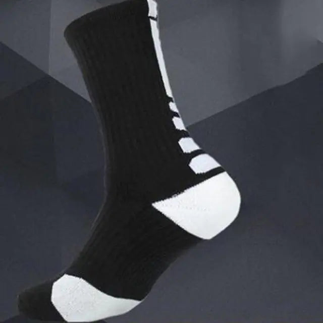 Men's Quick-Dry Elite Sports Socks - Mid-Calf Basketball