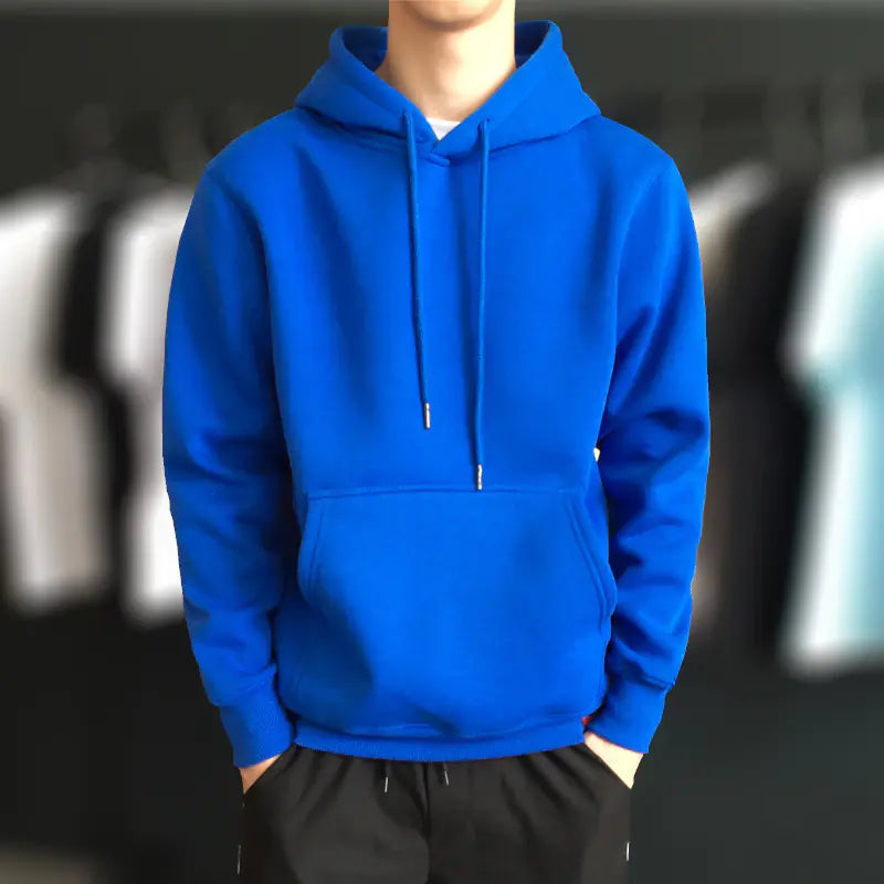 Men's Fleece Hoodie, Thick Pullover Sweatshirt