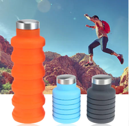 Collapsible Silicone Water Bottle for Outdoor Sports