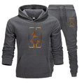 New Autumn Winter Men's Casual Hooded Sweatshirt Set