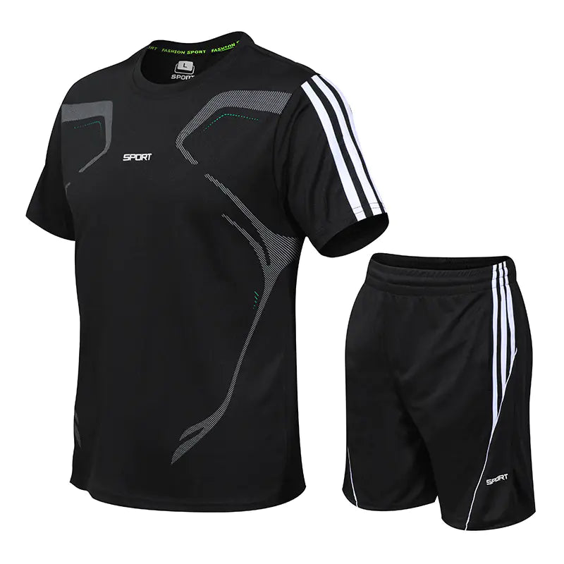 Men's Summer Casual Sports T-Shirt & Shorts Set