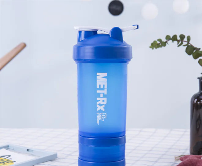 Protein Powder Fitness Shaker Bottle with Measurement Scale