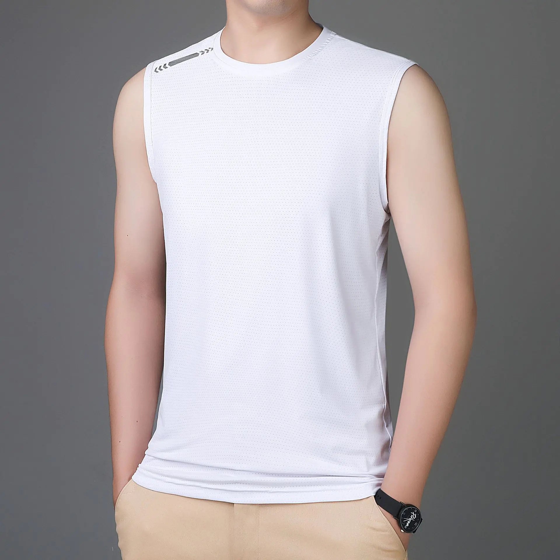 Men's Quick Dry Sleeveless Athletic T-Shirt Top