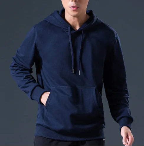 Men's Fleece Hoodie, Thick Pullover Sweatshirt