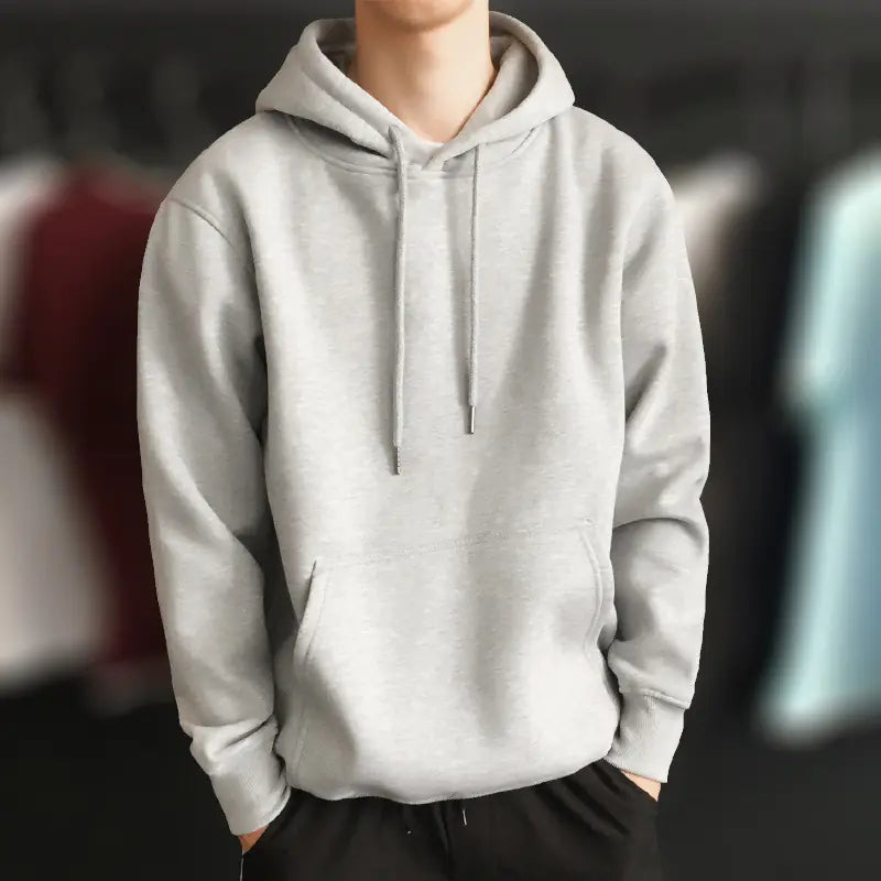 Men's Fleece Hoodie, Thick Pullover Sweatshirt
