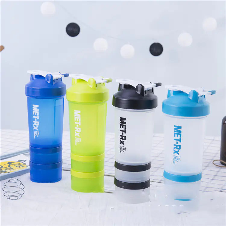 Protein Powder Fitness Shaker Bottle with Measurement Scale