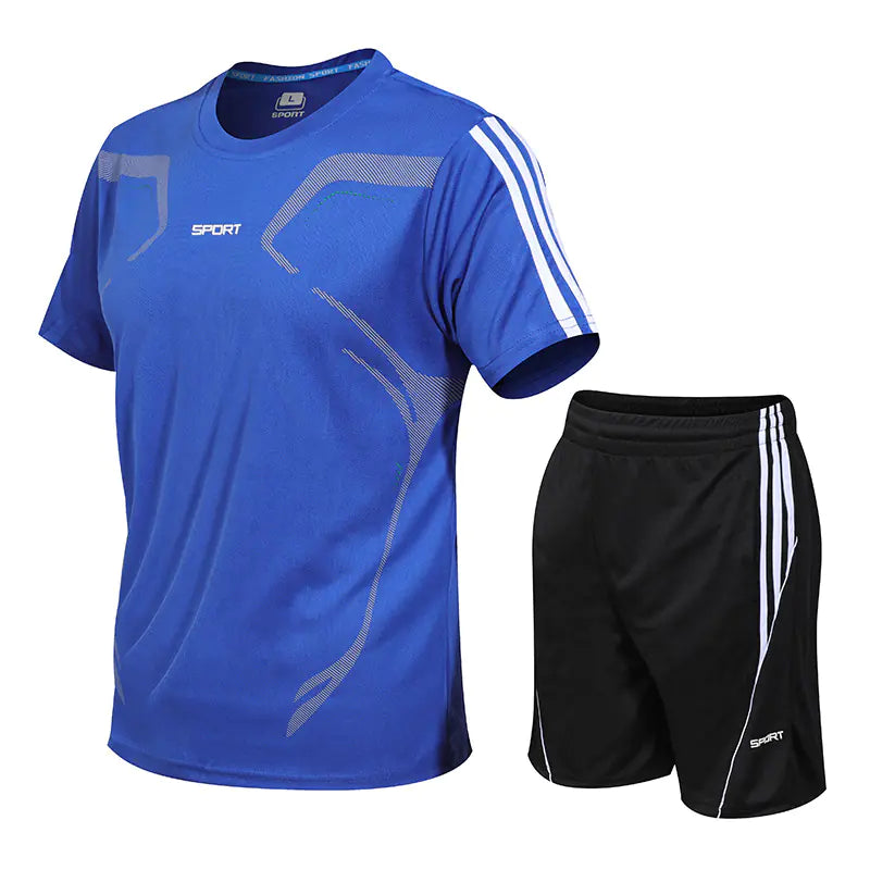 Men's Summer Casual Sports T-Shirt & Shorts Set