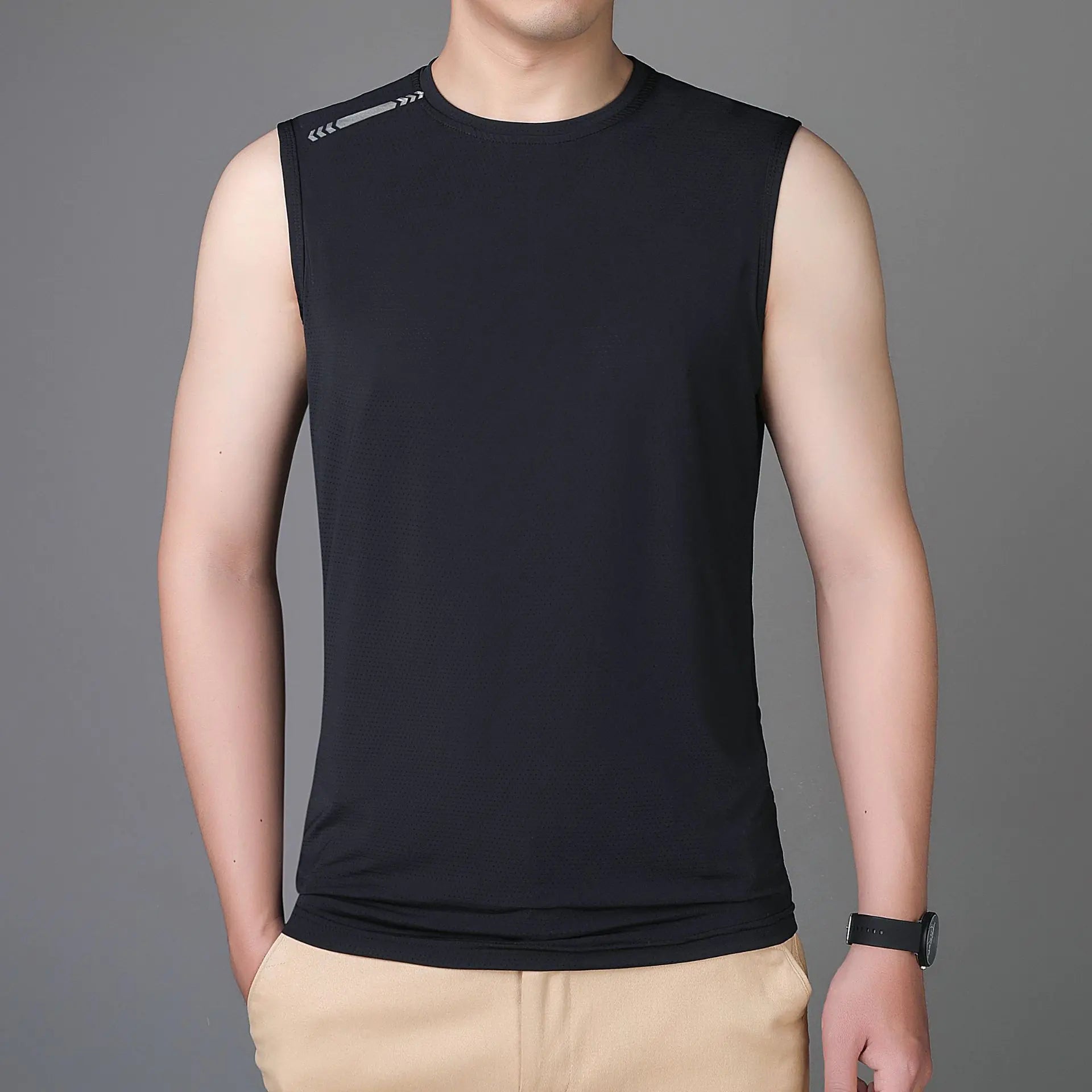 Men's Quick Dry Sleeveless Athletic T-Shirt Top