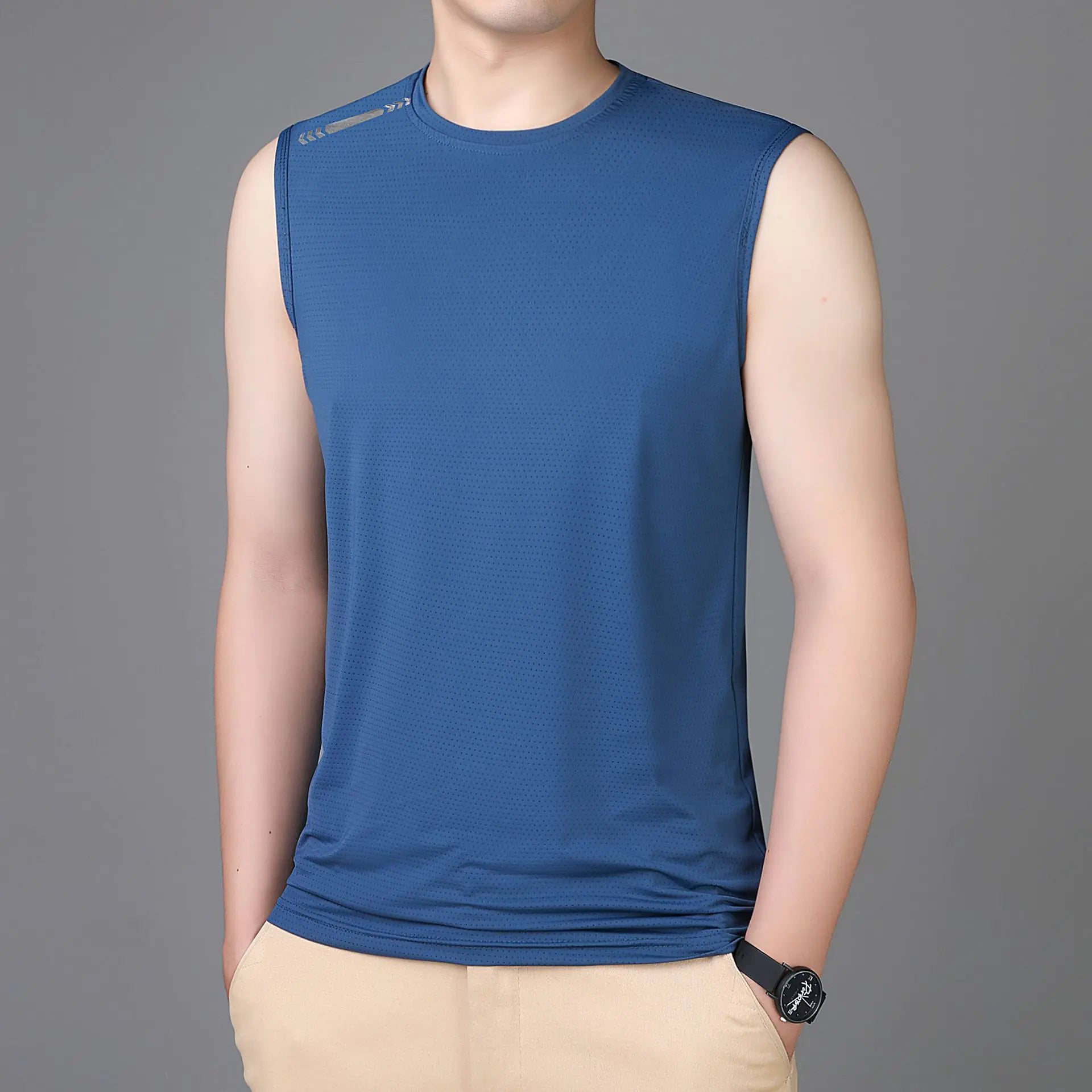 Men's Quick Dry Sleeveless Athletic T-Shirt Top