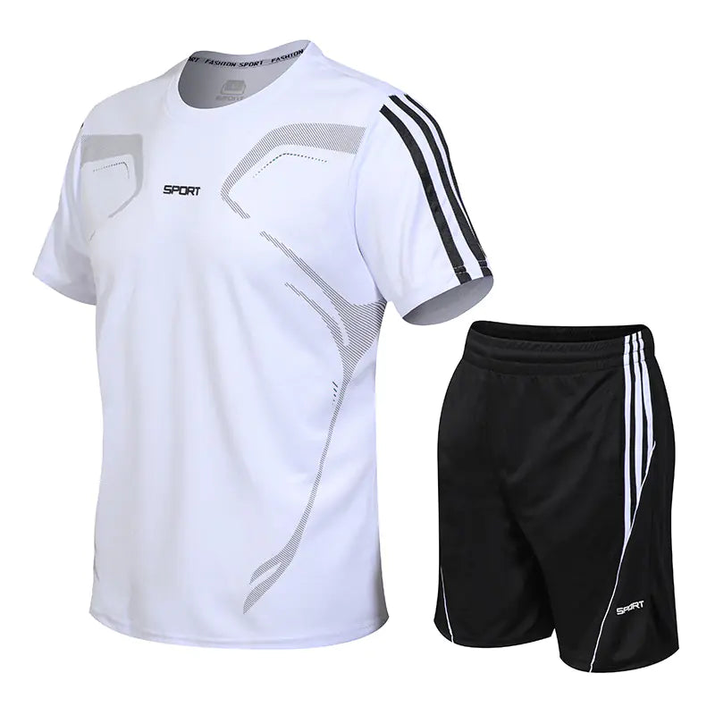 Men's Summer Casual Sports T-Shirt & Shorts Set